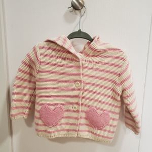 Gap bear cardigan with tulip / heart pockets